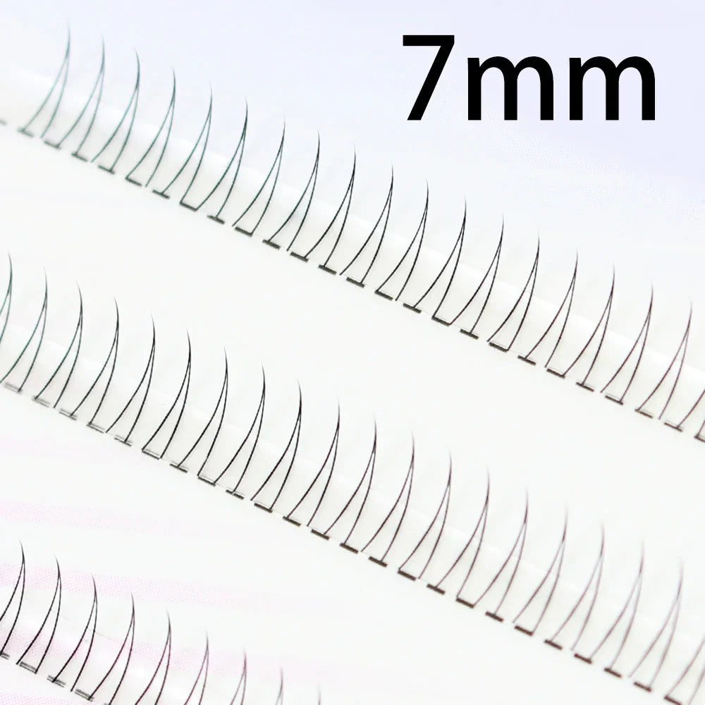 Korean J-Curl V-Shape Black Manga Under Eyelashes — Soft Natural Bottom Lash Clusters (Bunches)