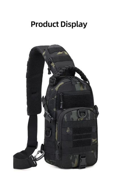 Men’s Tactical Camping Chest Bag – Outdoor MOLLE Sling Shoulder Pack for Hiking, Cycling, Fishing & Climbing