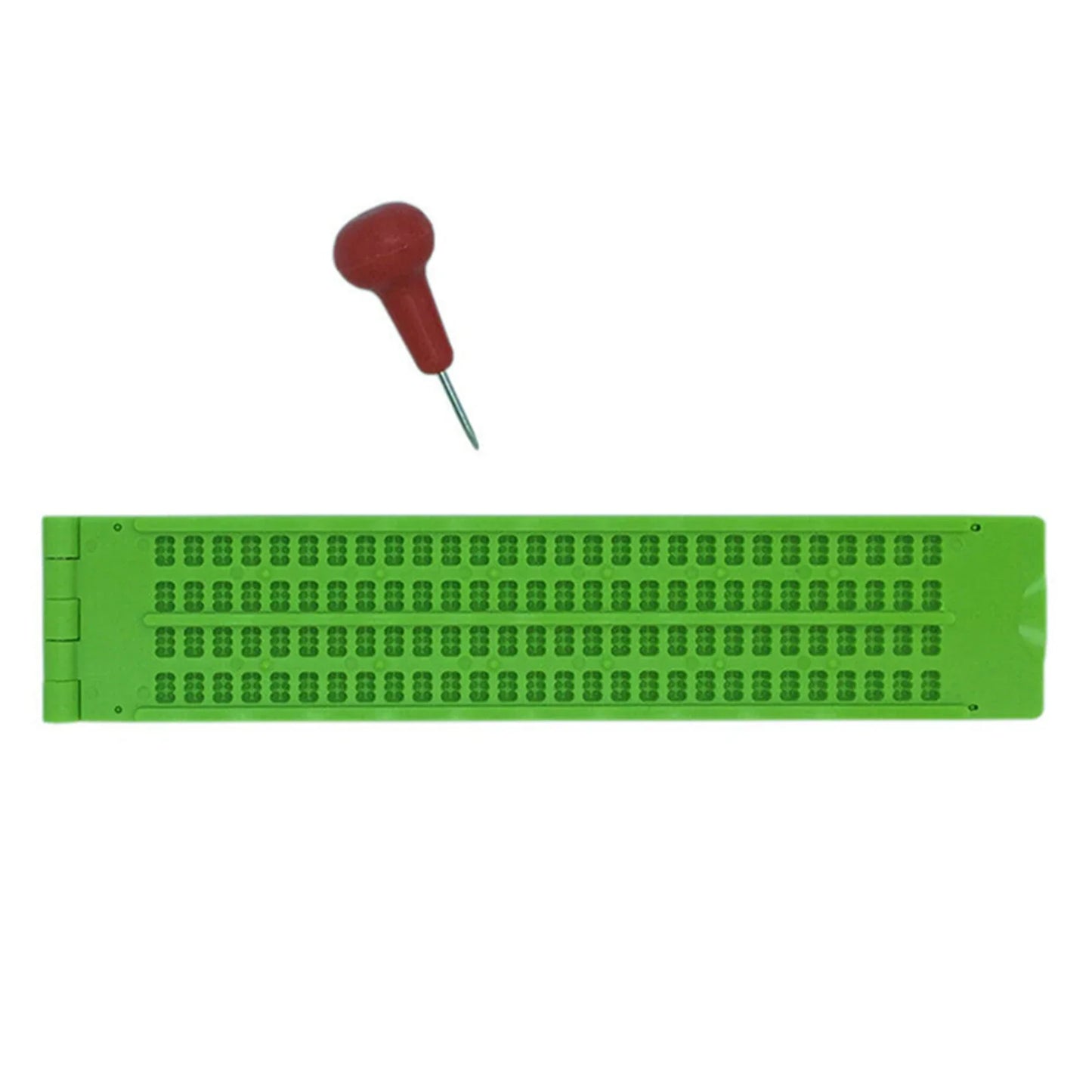Plastic Braille Writing Slate - Portable Braille Learning Board with Stylus for Kids, Preschool & Beginners