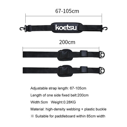 Adjustable Surfboard Shoulder Carry Sling – Paddle Board Strap & Deck Bag Carrier for SUP