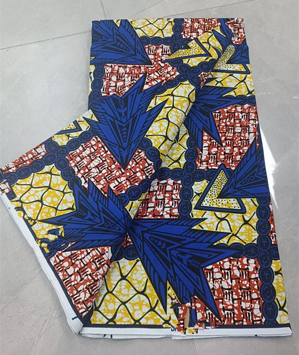 100% Cotton Ankara Wax Fabric - High Quality Soft Real Dutch Pagne Print for Dresses & Sewing