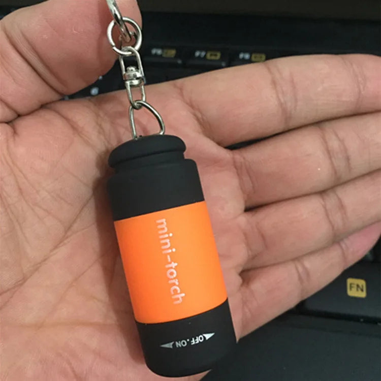 LED Mini Pocket Torch Lamp - Portable USB Rechargeable Keychain Flashlight, Waterproof for Outdoor Hiking Camping Lantern