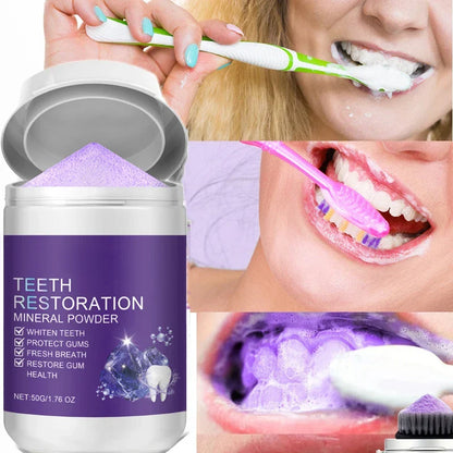 Teeth Restoration Mineral Powder — Enamel Strengthening & Whitening Dental Care Supplement