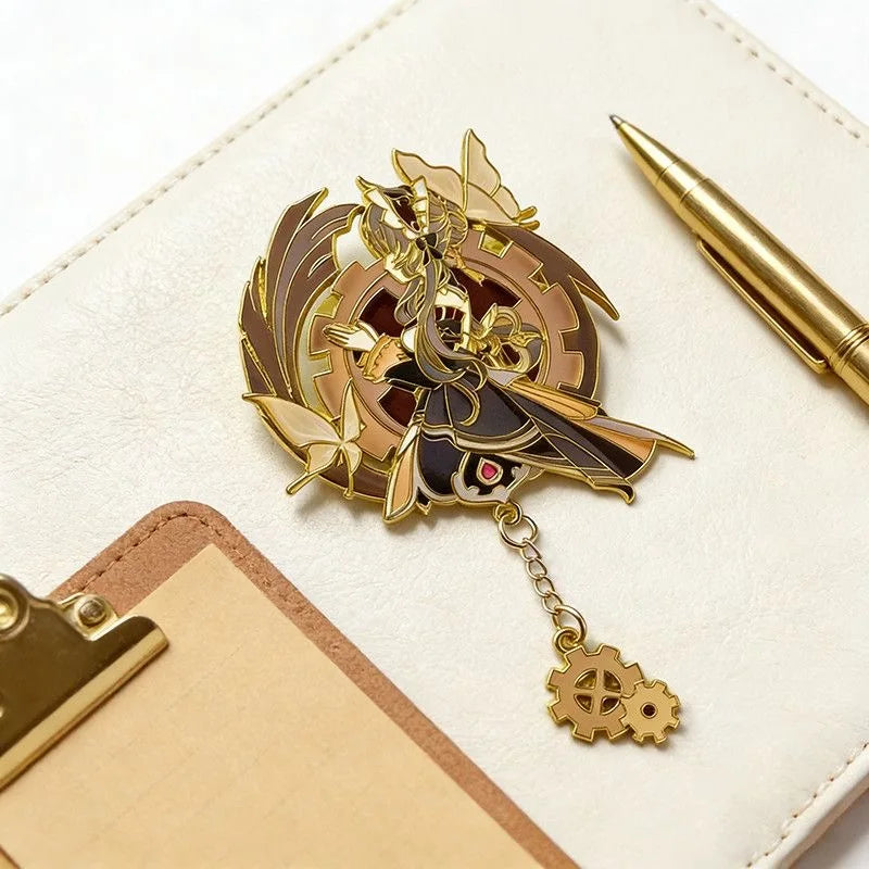 Genshin Impact Capitano Anime Brooch Pins - Cosplay Character Badges Backpack Accessories Fan Gift