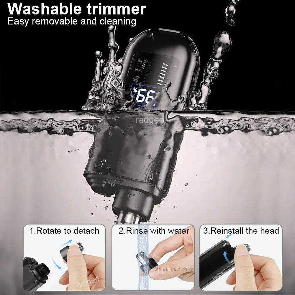 Rechargeable Nose Hair Trimmer - Portable Electric Hair Remover for Men with Eyebrow Shaving & Precision Clipping