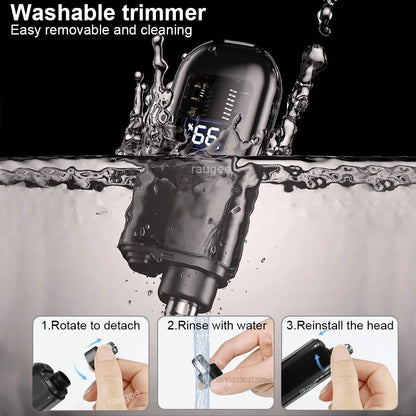Rechargeable Nose Hair Trimmer - Portable Electric Hair Remover for Men with Eyebrow Shaving & Precision Clipping
