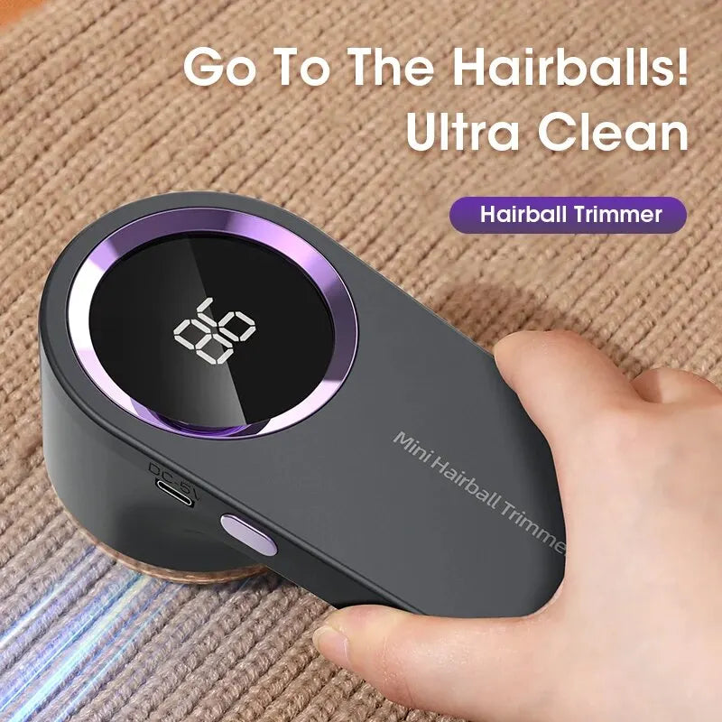 LED Digital Electric Lint Remover – USB Rechargeable Fabric Shaver for Clothes & Sweaters