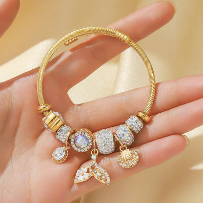 Fashionable Women's Stainless Steel Multi-Element Bracelet – Ideal for Daily Wear, Parties & Festival Gifts