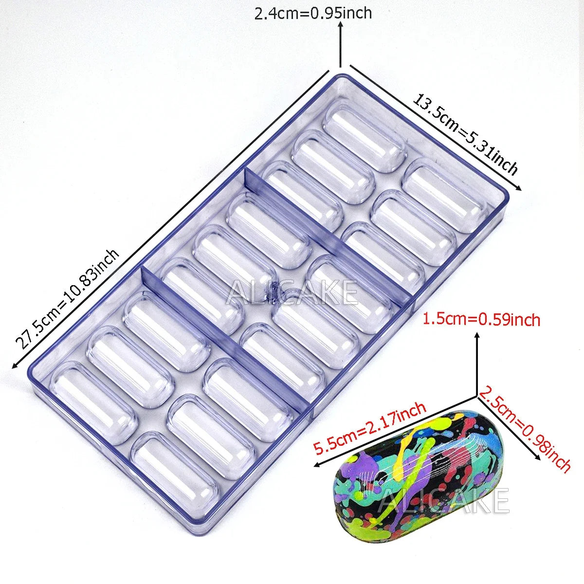 3D Polycarbonate Chocolate Mold - Sphere Diamond Chocolate Bomb & Bonbon Baking Mold for Professional Candy Making