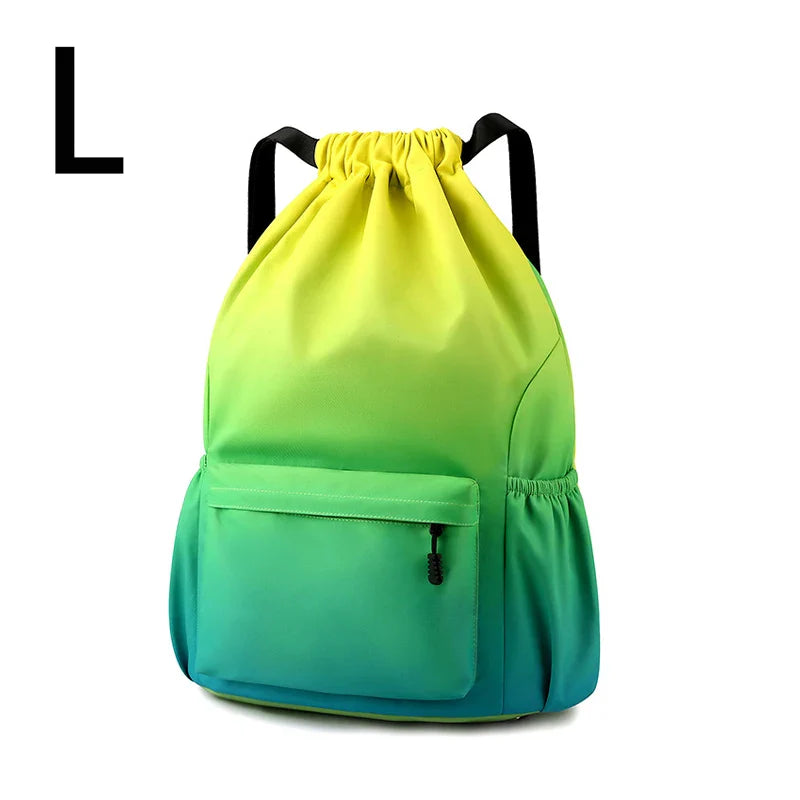 Bundle Pocket Waterproof Nylon Backpack — Portable Sports Bag for Outdoor, Camping, Swimming, Fitness, and School Use
