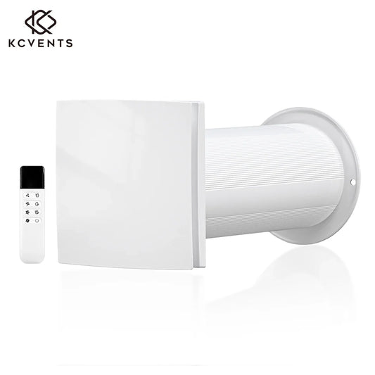 VT100 4-Inch Wall Mount Ventilation Fan – Ceramic Filter, Reversible Remote, Eco Kitchen Exhaust