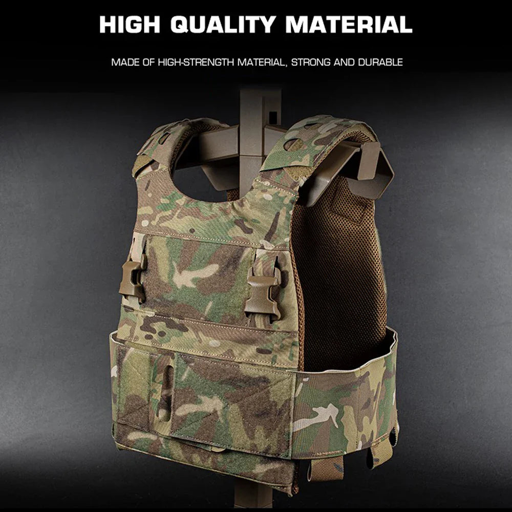 FCPC Tactical Vest Ferro – Lightweight Folding Airsoft Plate Carrier with Breathable Design, Portable Hunting Mag Pouch & Army Equipment