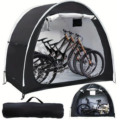 Portable Bike Storage Shed Tent - Waterproof Foldable Bicycle Shelter Cover for 1-4 Bikes Outdoor Protection