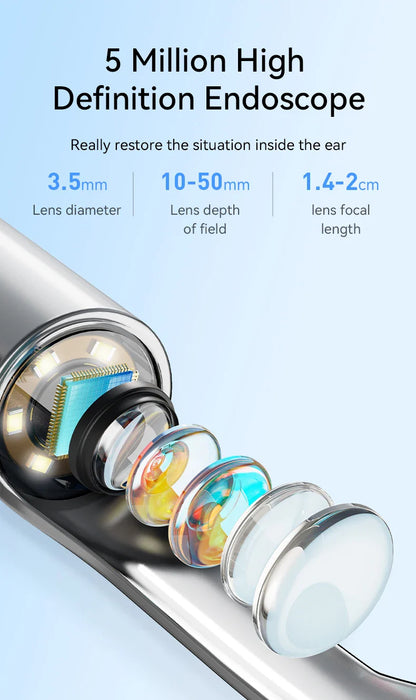 Wireless Ear Wax Cleaner with Camera – Safe Earwax Removal Endoscope with LED Light, Ear Cleaning Tool for Ear Care