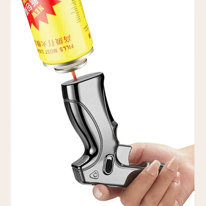 1300°C Butane Torch Lighter - High Temperature Gas Flame Gun with Safety Lock for Kitchen, Outdoor & Cigar Use