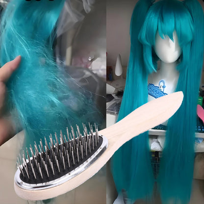 Professional Anti-Static Steel Comb Brush for Wig & Hair Extensions - Tangle-Free Training Tool