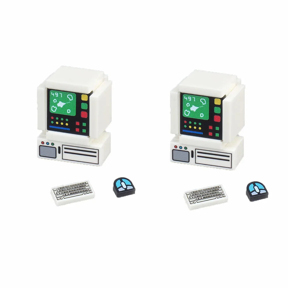 City Tech Building Blocks - Computer Control Center Model with Audio Radar & Keyboard