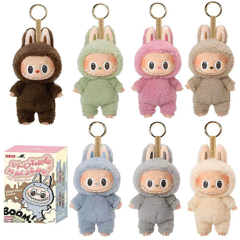 High-Quality Cute Labubu The Monsters Box Toy – Cardiac Macarone Kawaii Figure Model Bag, 1:1 Replica Gift