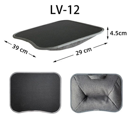 MUMUCC Multifunctional Laptop Desk - Cushioned Pillow Table with Foam Fill and Large Hard Mouse Pad