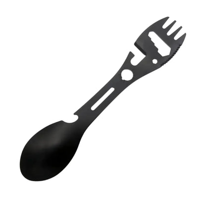 Outdoor Camping Fork Spoon Tool - Lightweight Survival Multi-Function Utensil with Bottle Opener for Travel & Hiking