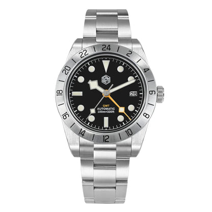 San Martin 39mm NH34 BB GMT Automatic Mechanical Sport Watch — Sapphire Luminous Waterproof 100m for Men Relogio SN0054