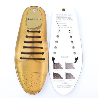 12 Pcs No Tie Shoelaces – Silicone Elastic Shoe Laces for Men’s and Women’s Casual Leather Shoes