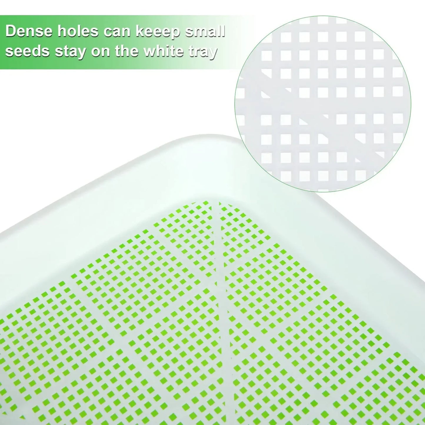 Microgreens Sprouter Tray — Hydroponic Sprouting Tray for Garden, Nursery & Potted Plants