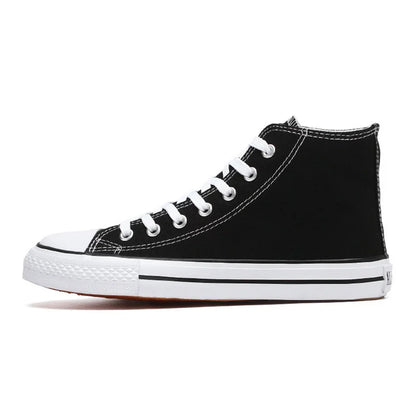 Women’s High-Top Canvas Shoes — Soft Non-Slip Bottom, Lace-Up Casual Fashion Board Shoes