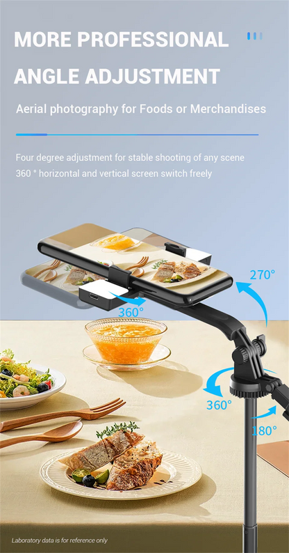 FANGTUOSI 1750mm Wireless Selfie Stick Tripod – Foldable Monopod with LED Light for Smartphones, Steady Live Shooting