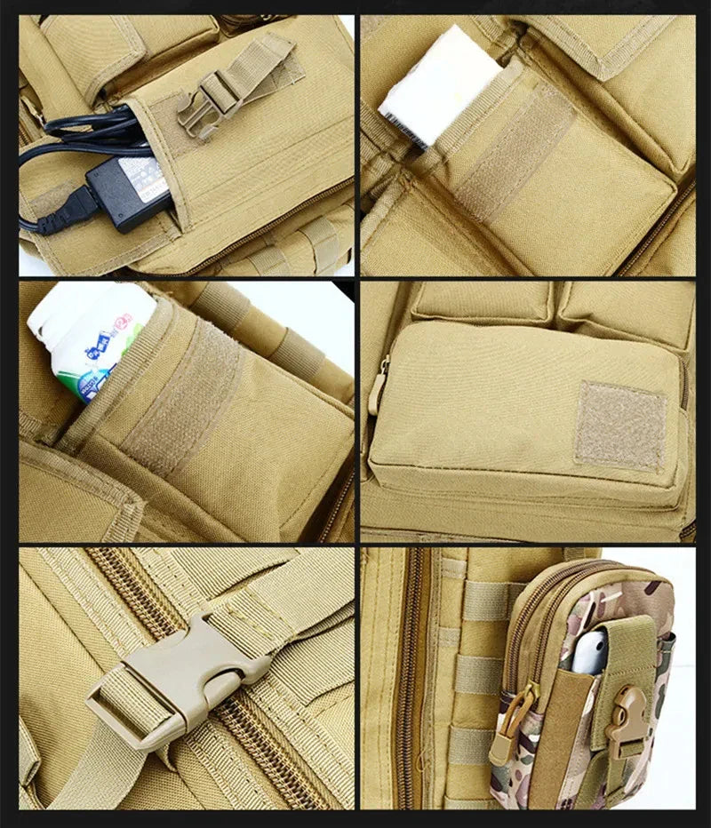 Tactical Molle Backpack – Multifunction Nylon Messenger Bag, Laptop Briefcase & Outdoor Climbing Shoulder Bag