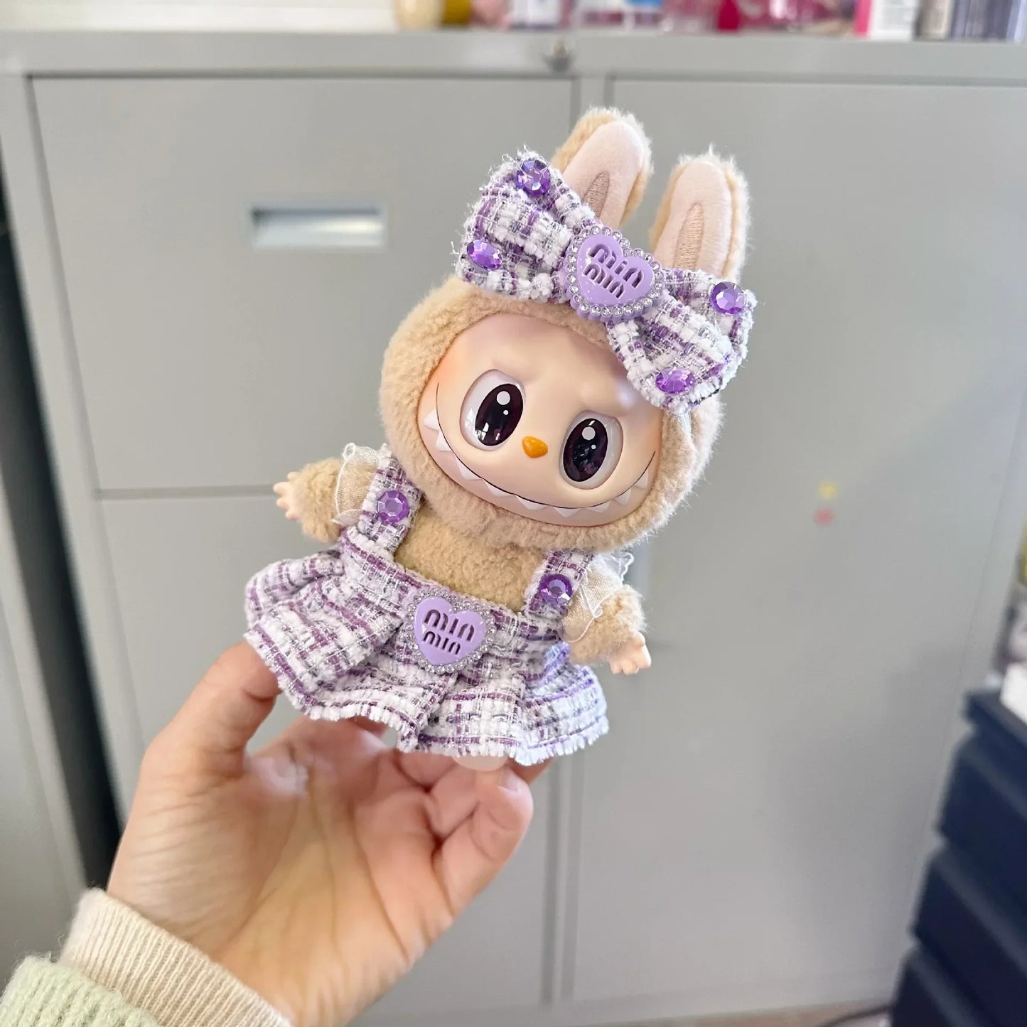 17cm Mini Plush Doll Clothes — Kpop EXO Labubu Idol Outfit Accessories Gift