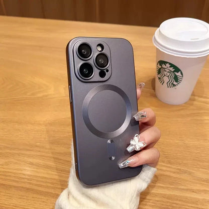 MagSafe Magnetic Wireless Charging Phone Case - Soft Silicone Protective Cover with Camera Lens Protection for iPhone 15 14 Plus 13 12 11 Pro Max