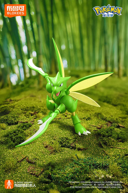 Original Blokees Pokemon Action Figures – Snorlax, Lucario, Cinderace & Scyther Anime Toys Gift