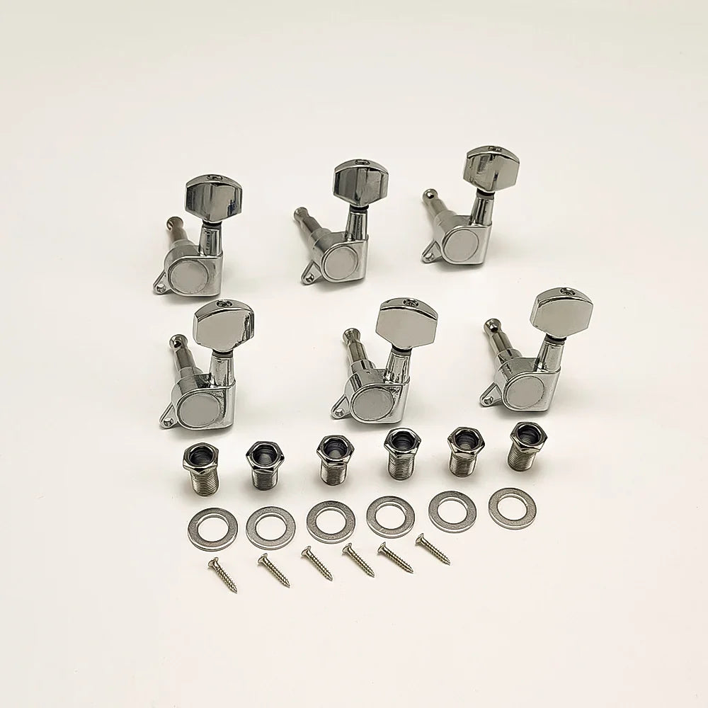 6PCS Locking Guitar Tuning Pegs – 3L3R String Tuners for Acoustic Guitar with Machine Head Knobs