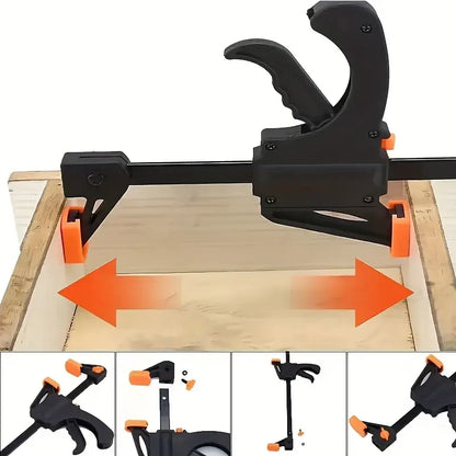 4-Inch F-Style Woodworking Clamp - Quick-Release Ratchet Squeeze Clamp for Carpentry & DIY Projects