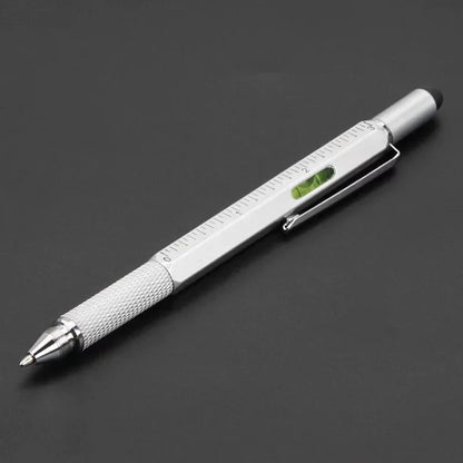 7-in-1 Multifunctional Pen - Touch Screen Stylus, Screwdriver, Ruler, Level Gauge, Refillable Ballpoint & Pencil Tool