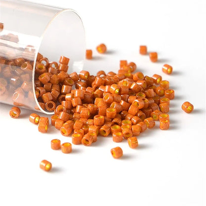 Miyuki Delica 11/0 Seed Beads - Glazed Luster Glass Beads for DIY Jewelry Making