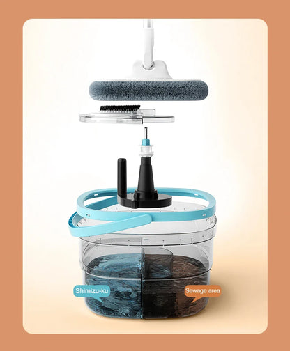 360° Spin Squeeze Mop for Floor Cleaning | Easy-Drain Household Mop with Handle | Home Cleaning Broom & Mop Tool Set