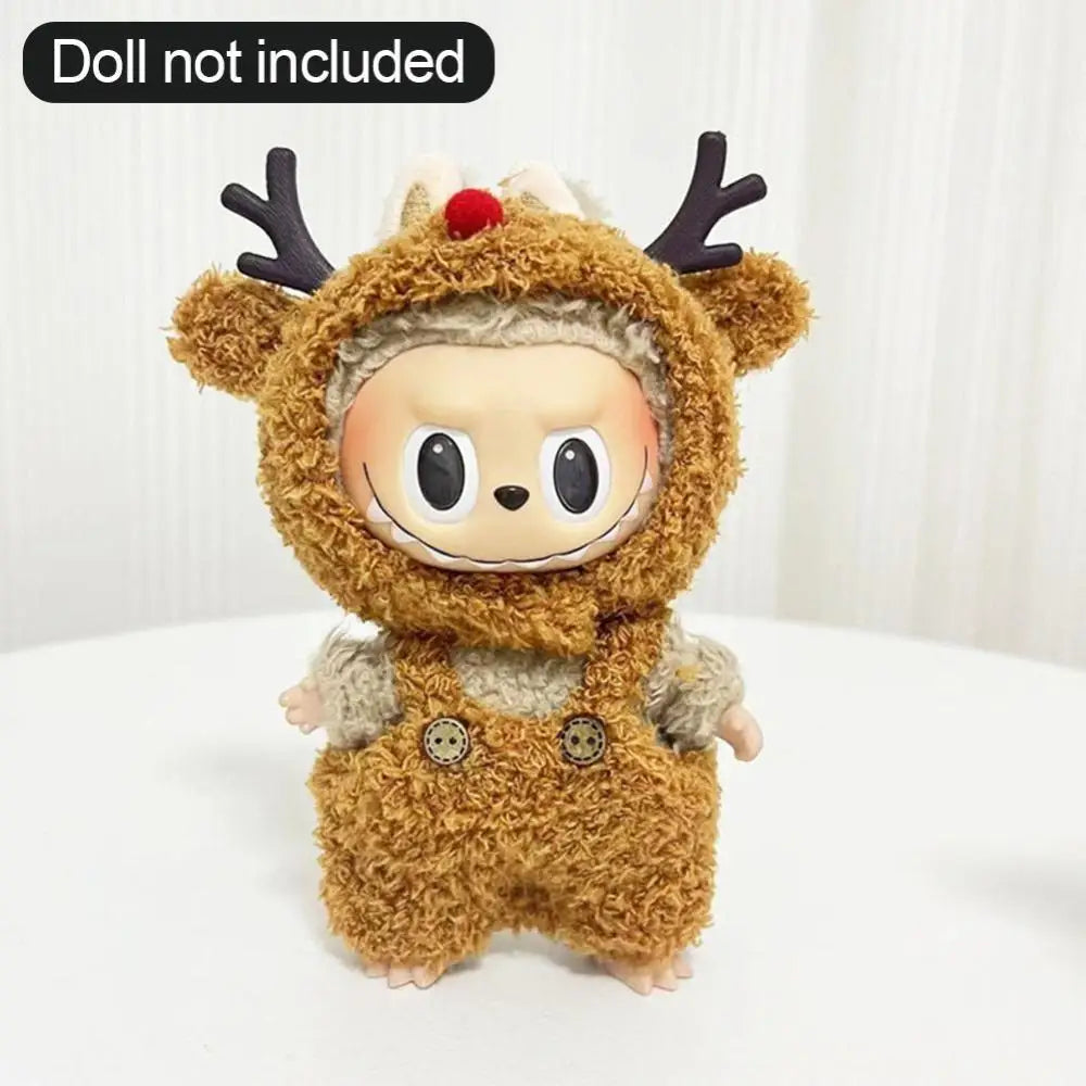 17cm Mini Plush Doll Clothes – Outfit Accessories for Kpop EXO Labubu Idol Dolls, Sitting Party Clothing, DIY Gift
