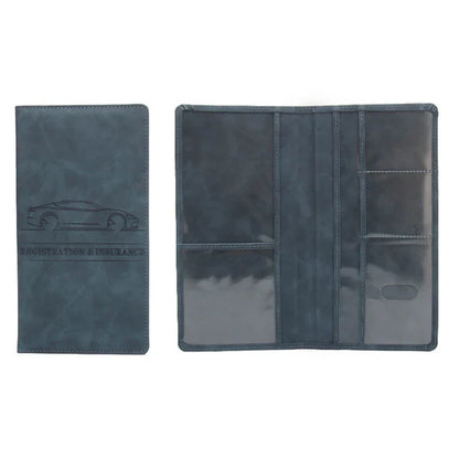 Car Registration & Insurance Holder – Leather Driving License Cover, Auto Documents Storage Bag & Credit Card Holder