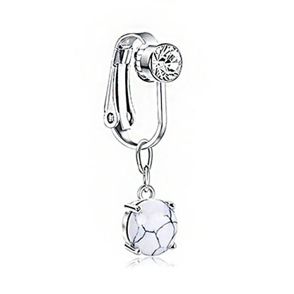Faux Snake Belly Ring – Fake Clip-On Umbilical Navel Piercing, Belly Button & Cartilage Body Jewelry
