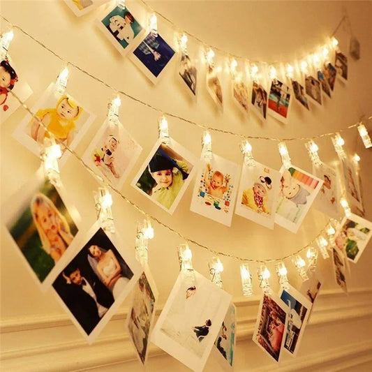 3M 20 LED Photo Clip Fairy String Lights - Card Holder Garland for Parties, Weddings & Home Decor