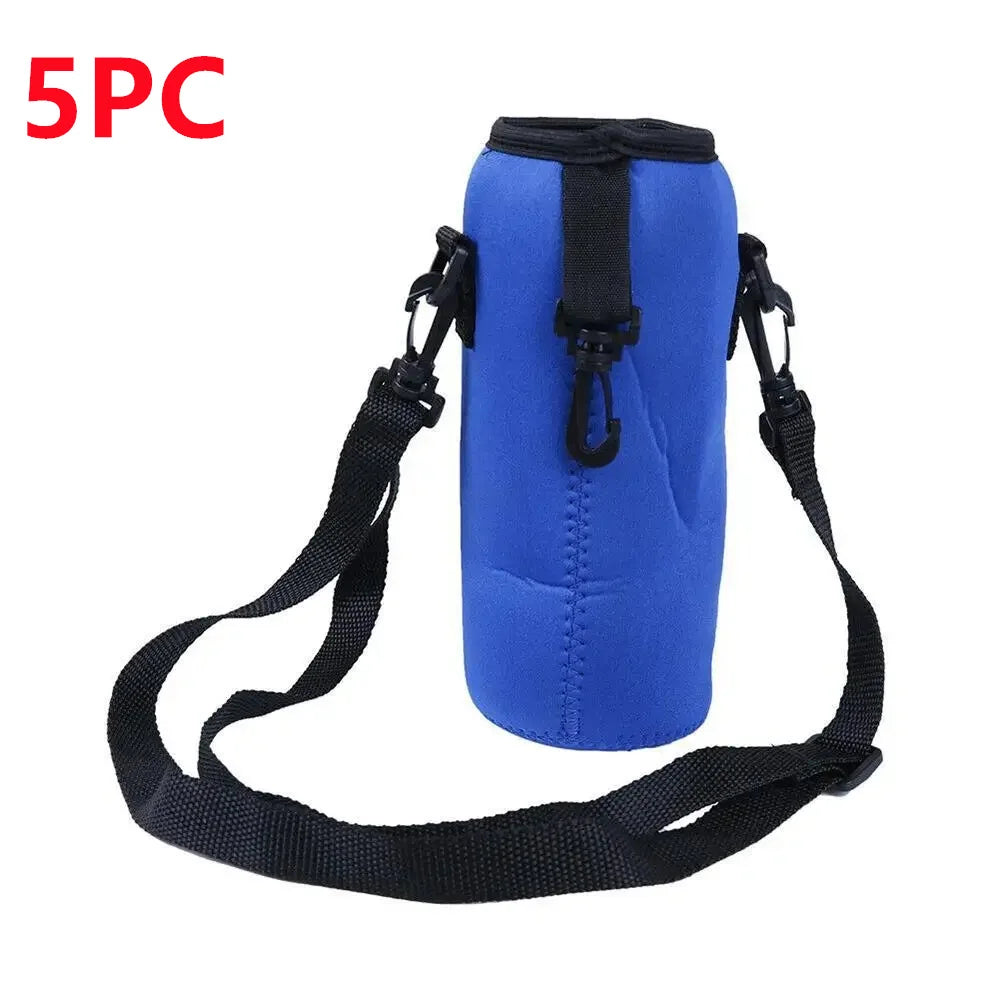 1000ML Neoprene Insulated Bottle Cooler Sleeve - Portable Carrying Case for Camping, Hiking & Sports Water Bottles