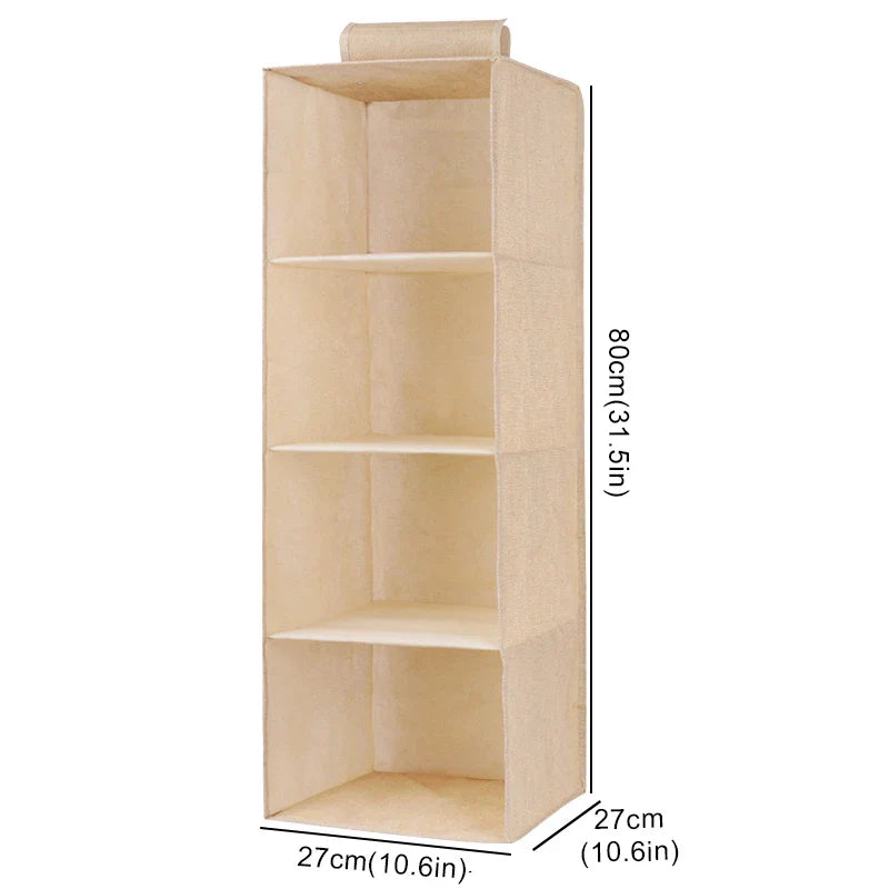 Hanging Cabinet Organizer for Underwear and Closet Storage — Wardrobe Rack Shelf Drawer Box