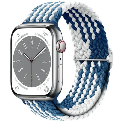 Braided Solo Loop Apple Watch Ultra Band – Elastic Nylon Adjustable Bracelet Strap for iWatch SE, Series 3–9 (38mm–49mm)