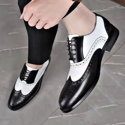 Men’s Classic Pointed Toe Dress Shoes - Lace-Up Business, Casual & Wedding Formal Shoes Plus Size