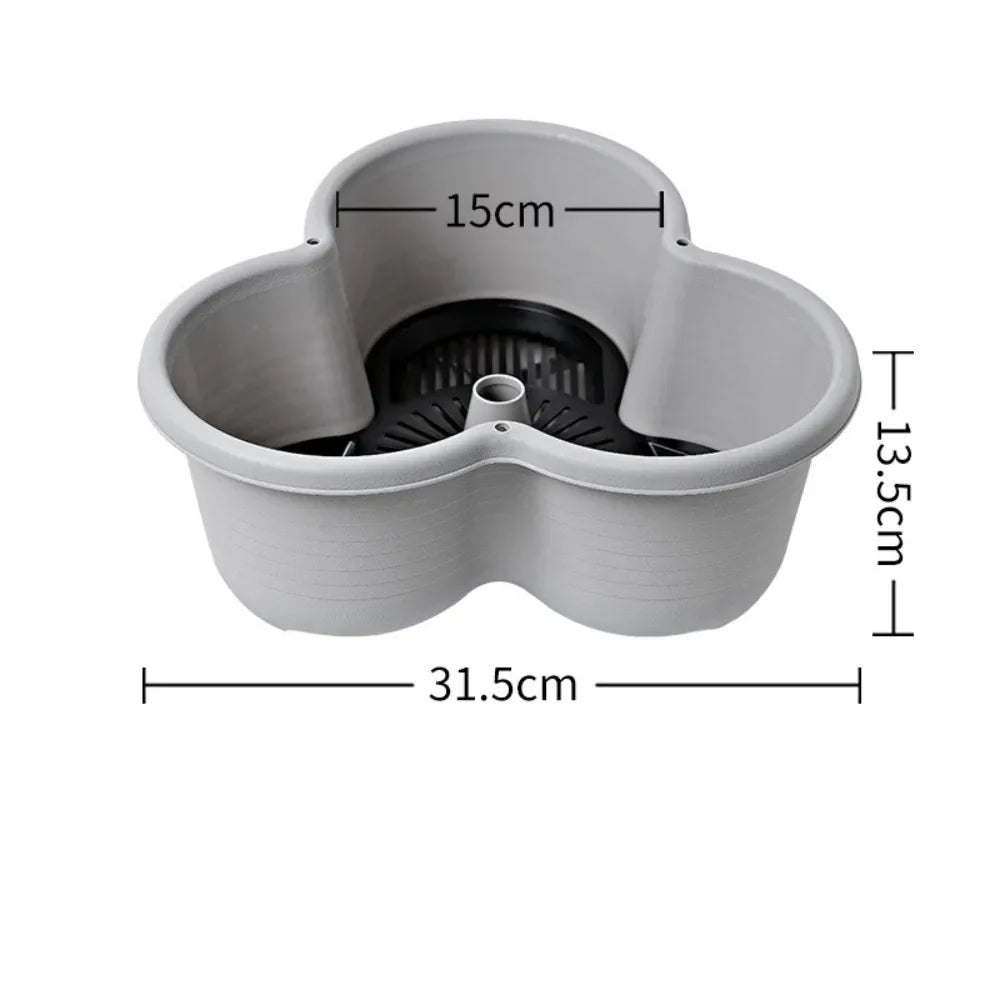 Vertical Stackable Garden Planter Tower - Multi-Layer Flower Pot with Rolling Casters