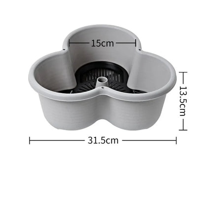 Vertical Stackable Garden Planter Tower - Multi-Layer Flower Pot with Rolling Casters