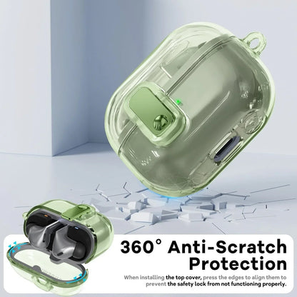 Buds3 Pro Lockable TPU Case – Transparent Protective Shell with Cleaning Kit for Samsung Galaxy Buds 3/3 Pro