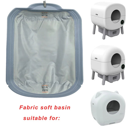 Automatic Cat Litter Box Liner - Soft Fabric Removable Mat Replacement Accessory for Smart Cat Litter Boxes